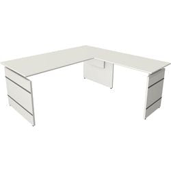 Scrivania sit-stand Kerkmann 11465310 scrivania angolare bianca