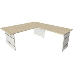 Scrivania sit-stand Kerkmann 11466450 scrivania angolare in acero