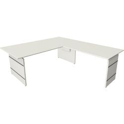 Scrivania sit-stand Kerkmann 11465910 scrivania angolare bianca