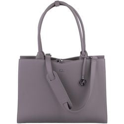 Borsa porta laptop socha so-midi-pelle artificiale fango grigio