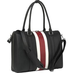 Borsa per laptop socha so-bb-red-stripe-17 in pelle artificiale nera