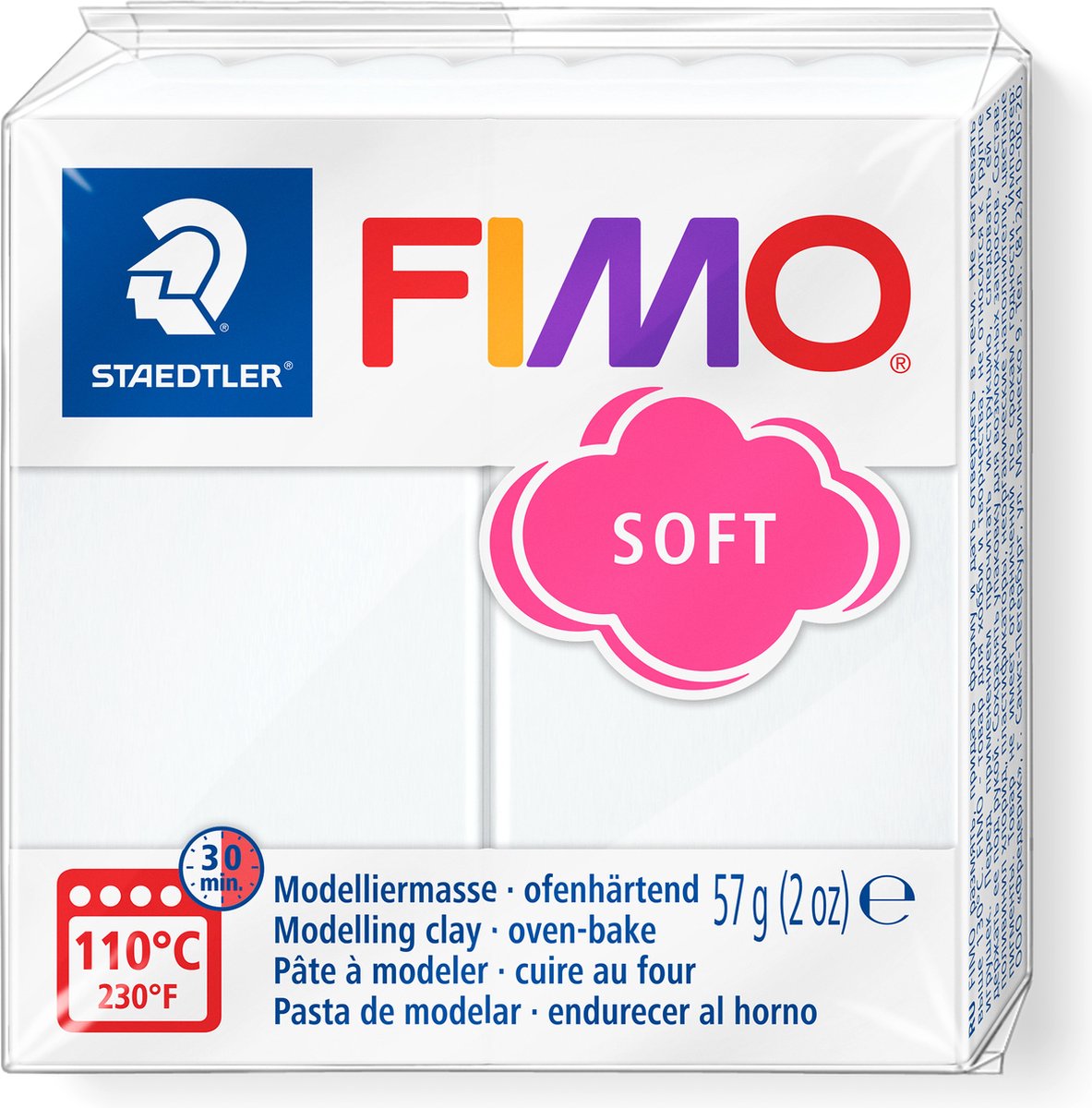 Fimo® suave, blanco, 57 gr 1 caja