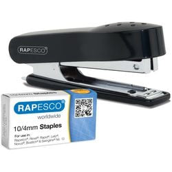 Juego de grapadoras rapesco 1573 abs (acrilonitrilo-butadieno-estireno), metal negro