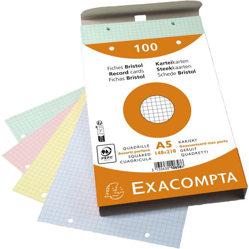 Fichas gama de colores exacompta 10658e papel