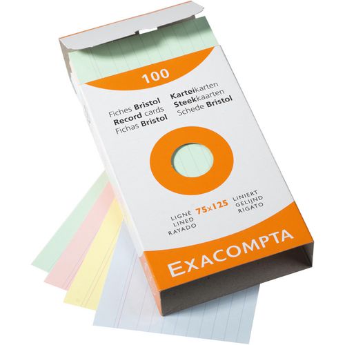 Fichas exacompta 13851x papel surtido colores