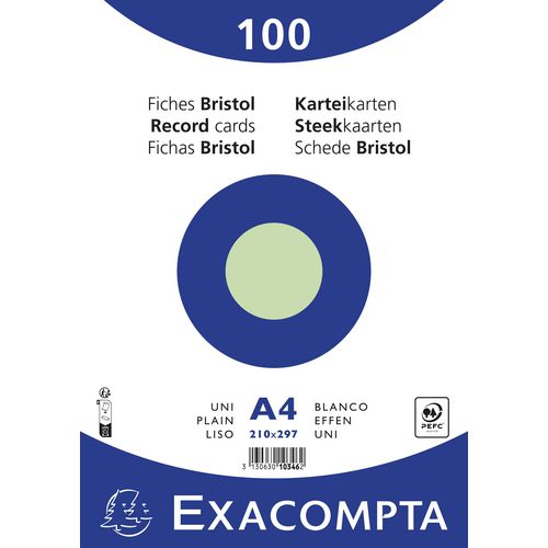 Fichas exacompta 10346e papel verde
