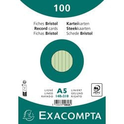 Fichas exacompta 10848se papel verde
