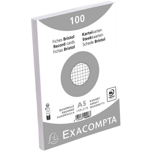 Fichas exacompta 10208e papel blanco