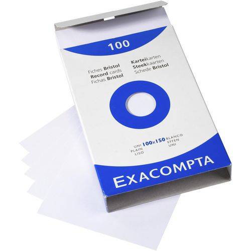 Fichas exacompta 13302e papel blanco