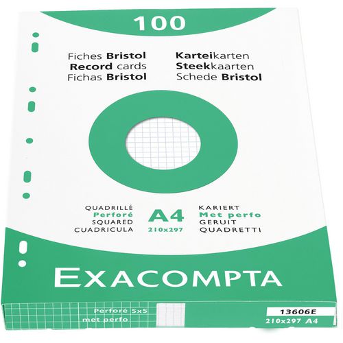 Fichas exacompta 13606e papel blanco