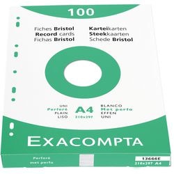Schede exacompta 13666e carta bianca