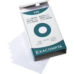 Fichas exacompta 13801x papel blanco