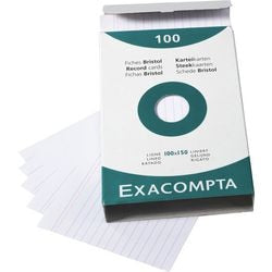 Fichas exacompta 13802x papel blanco