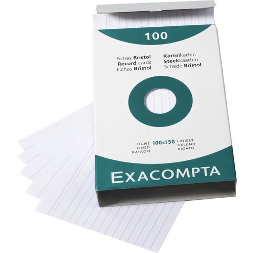 Fichas exacompta 13802x papel blanco