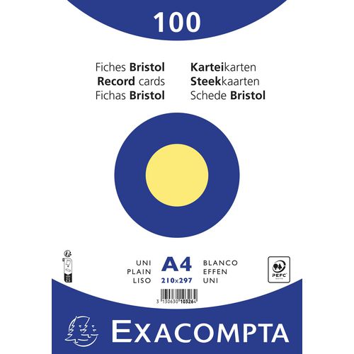 Fichas exacompta 10326e papel amarillo