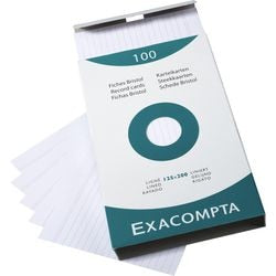 Fichas exacompta 13803x papel blanco