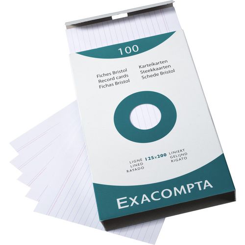 Fichas exacompta 13803x papel blanco