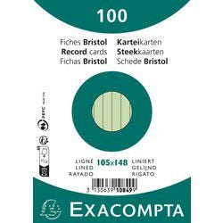 Fichas exacompta 10849se papel verde