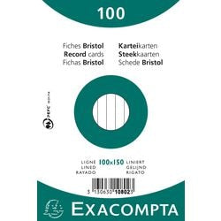 Fichas exacompta 10802x papel blanco
