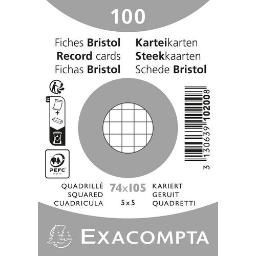 Schede exacompta 10200se carta bianca
