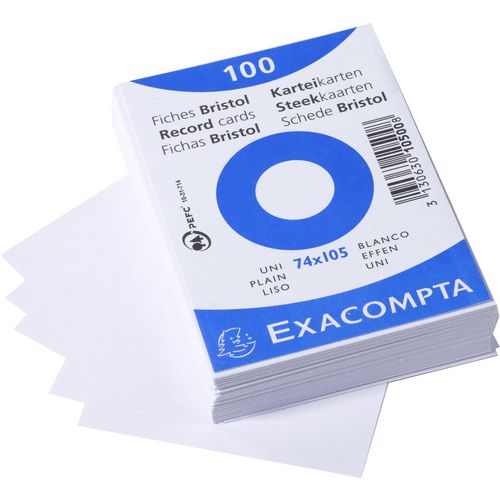 Fichas exacompta 10500se papel blanco