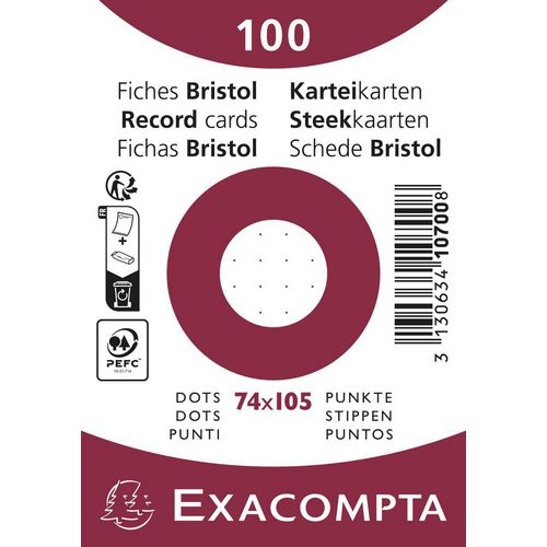 Fichas exacompta 10700se papel blanco