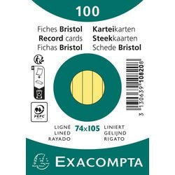 Fichas exacompta 10820se papel amarillo