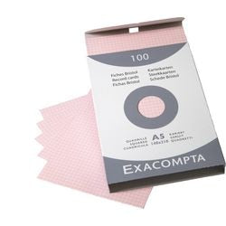Fichas exacompta 13238e papel rosa