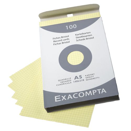 Schede exacompta 13228e carta gialla