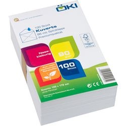 Buste öki 11186 senza finestra b6 gommata bianca