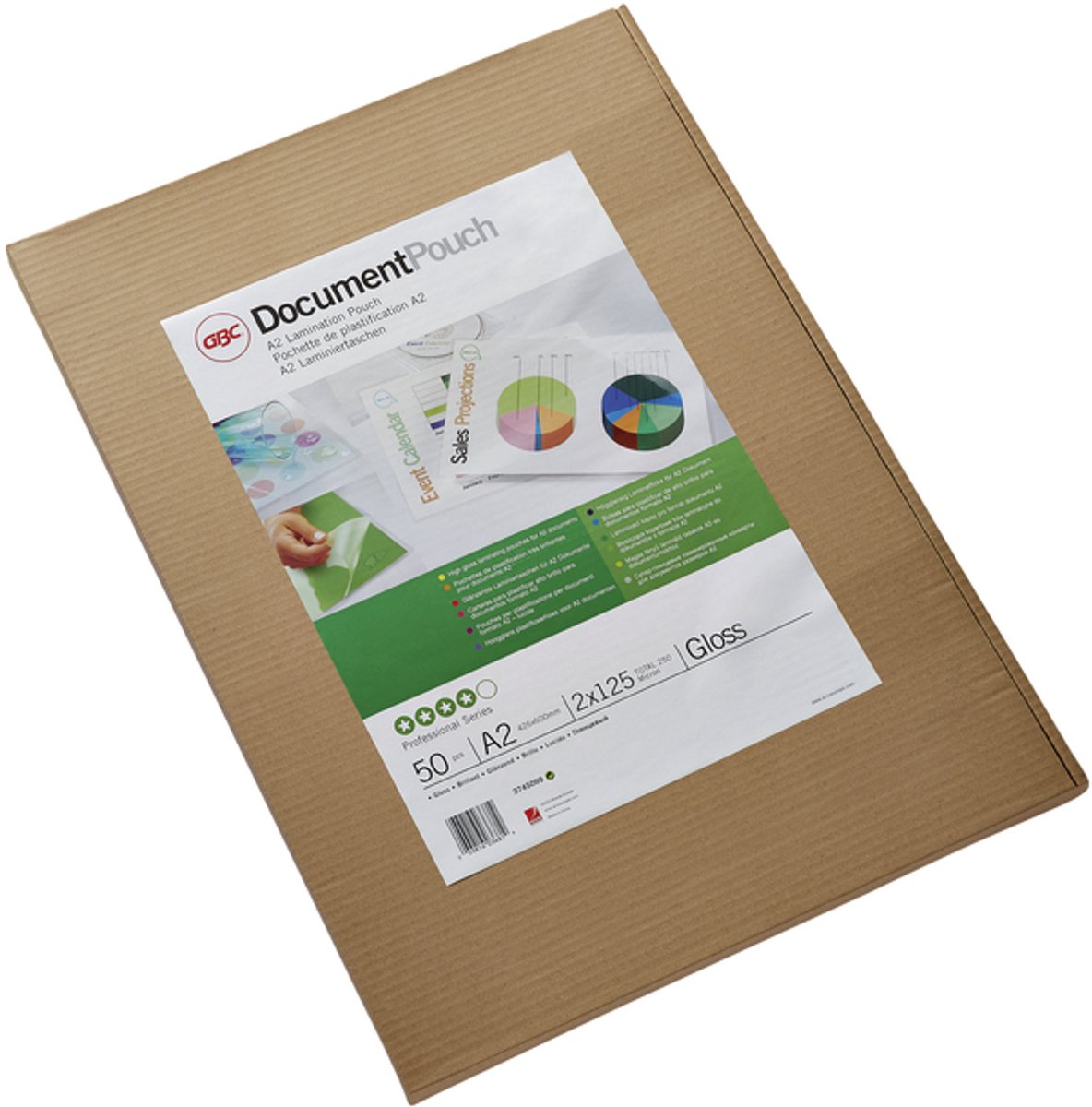 Busta per plastificazione Gbc - formato a2 - 2x125 micron - confezione da 50 pezzi