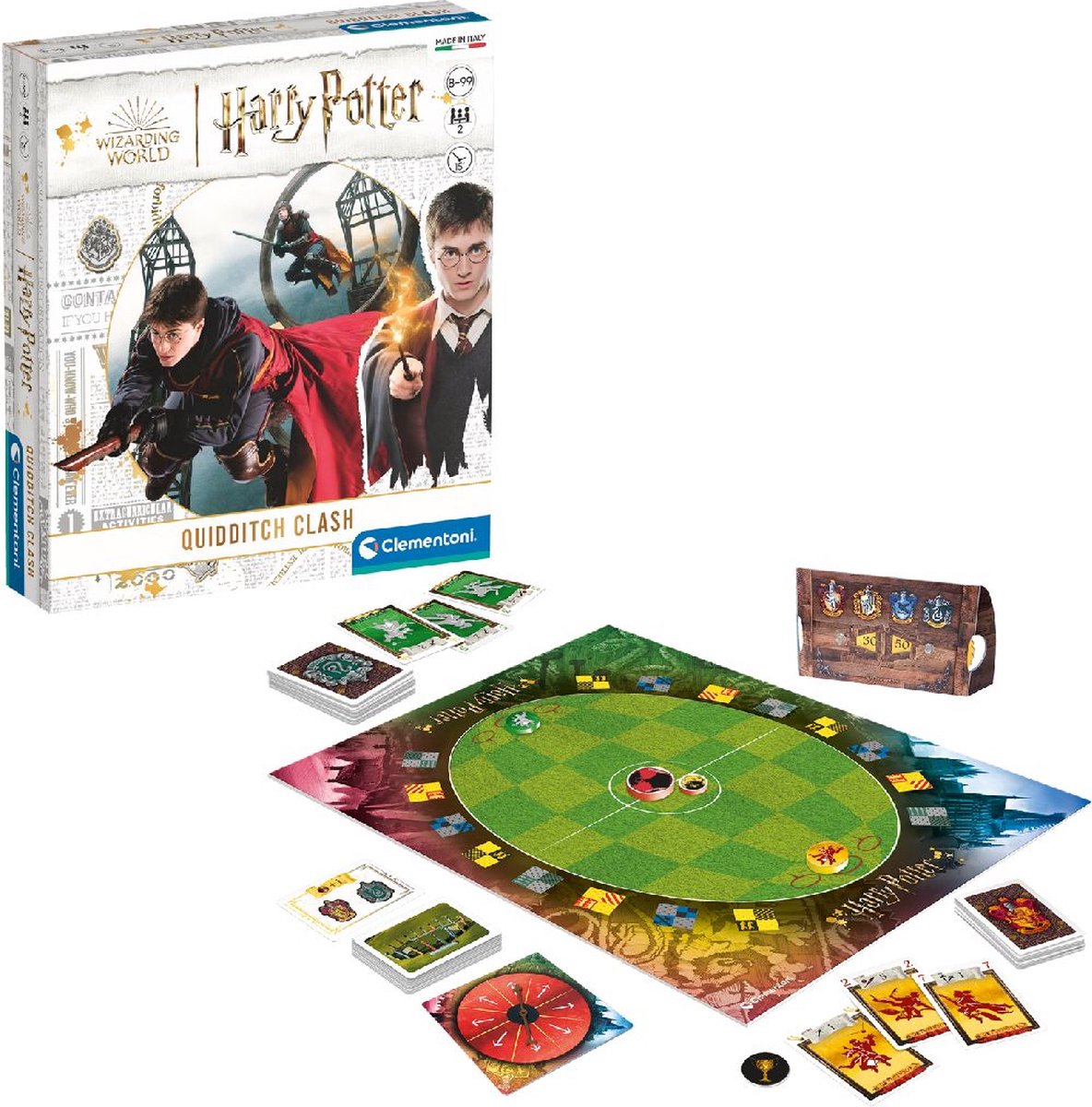 Clementoni - harry potter - juego de mesa quidditch shock - a partir de 8 años
