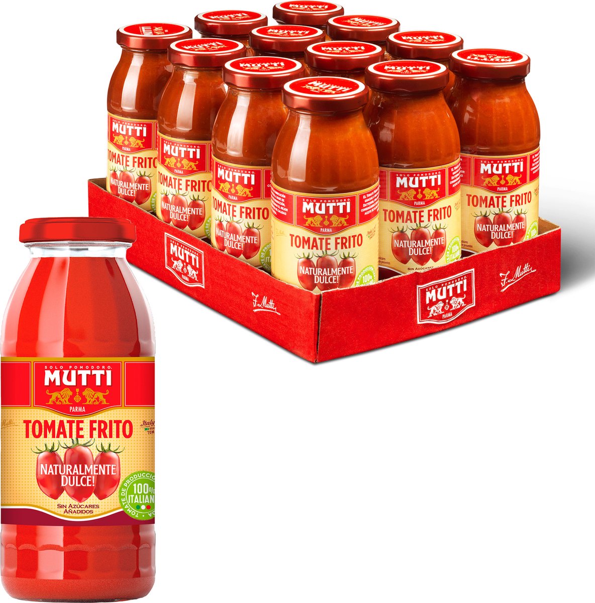 Salsa de tomate mutti tomate frito - 12 x 300 gramos