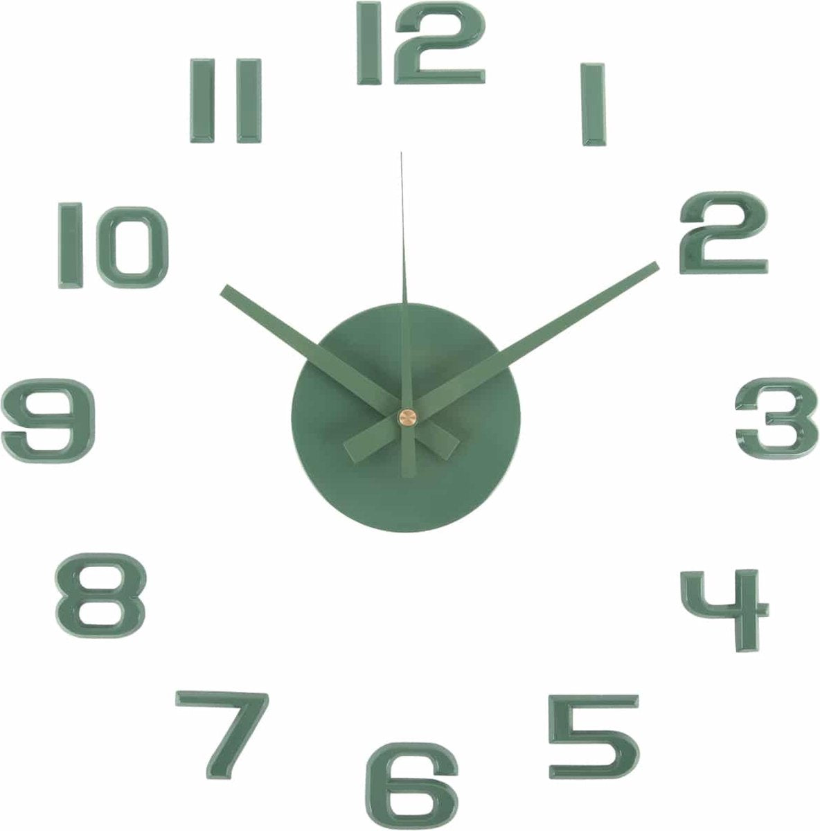 Karlsson wandklok diy sunset numbers - groen - ø35cm - wandklok scandinavisch