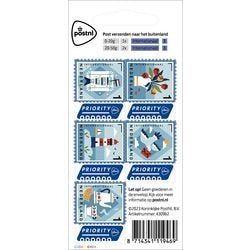 Francobolli postali internazionali, veri autoadesivi olandesi