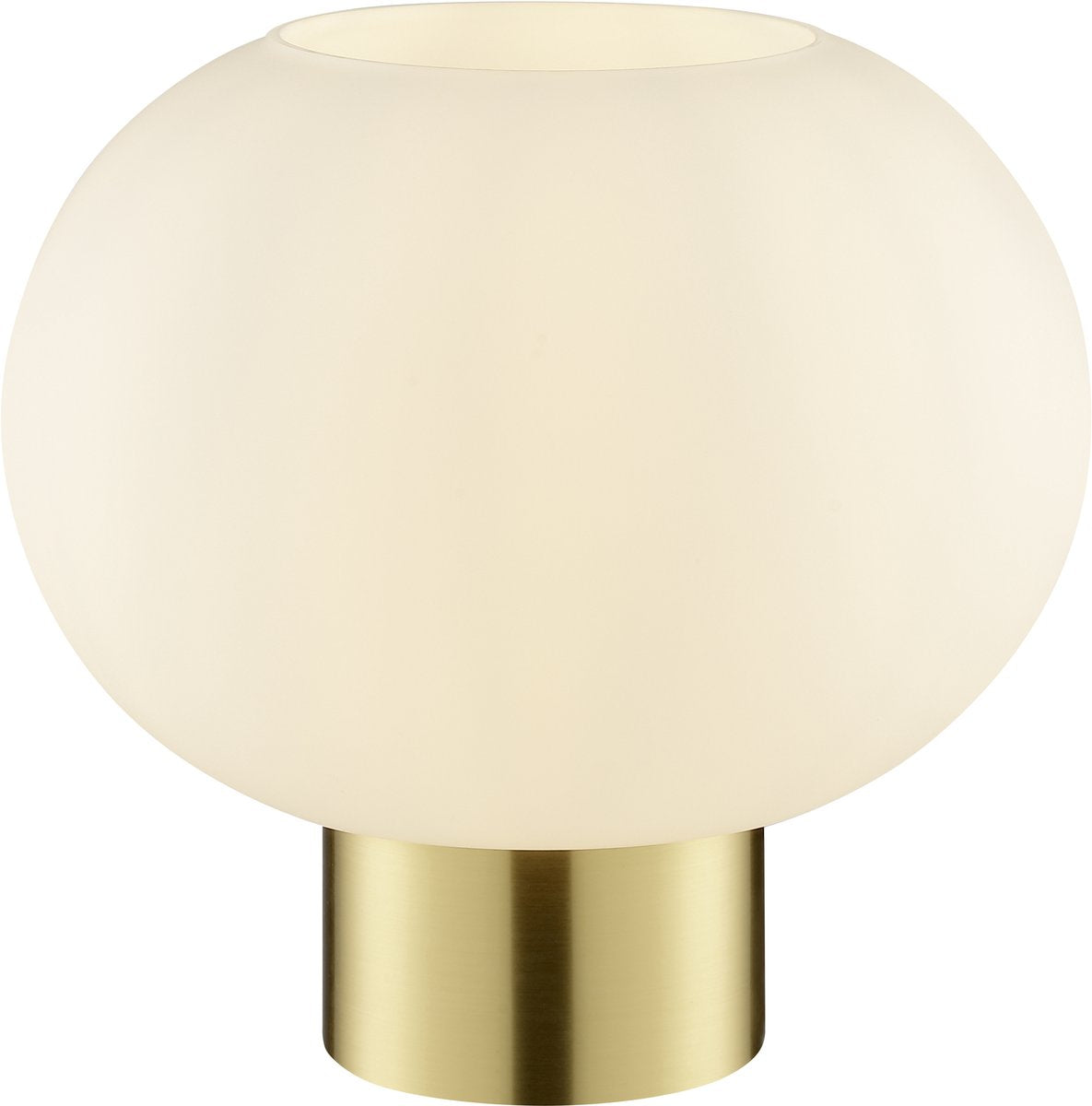 Brilliant fanny - tafellamp - e27 max 1x20w - geborsteld messing wit