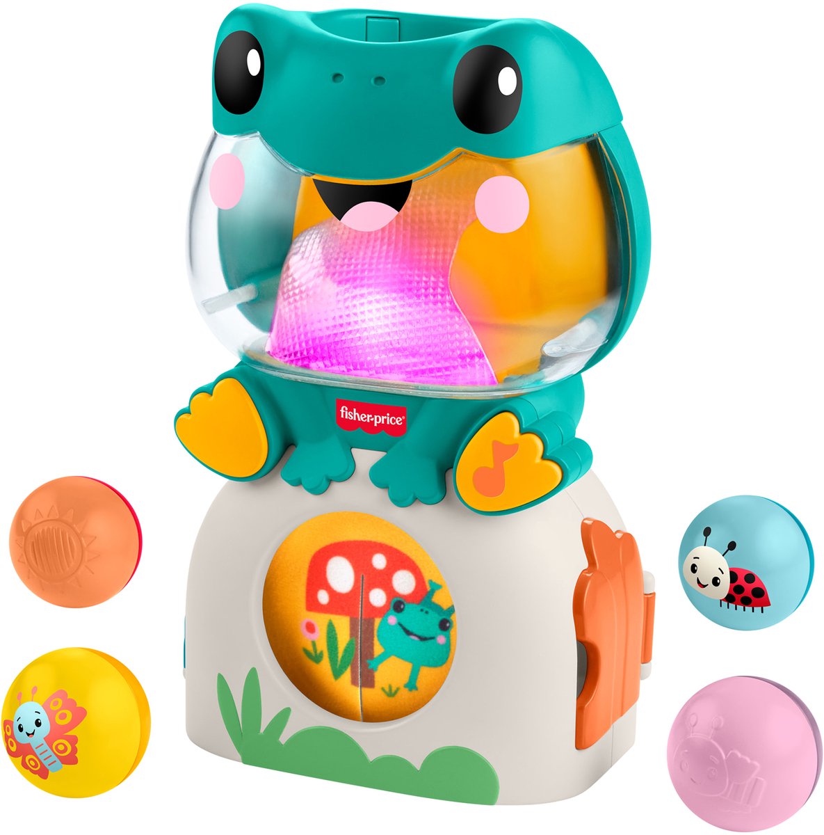 Rana che si illumina e rotola Fisher-Price - gioco con palla musicale per neonati e bambini piccoli