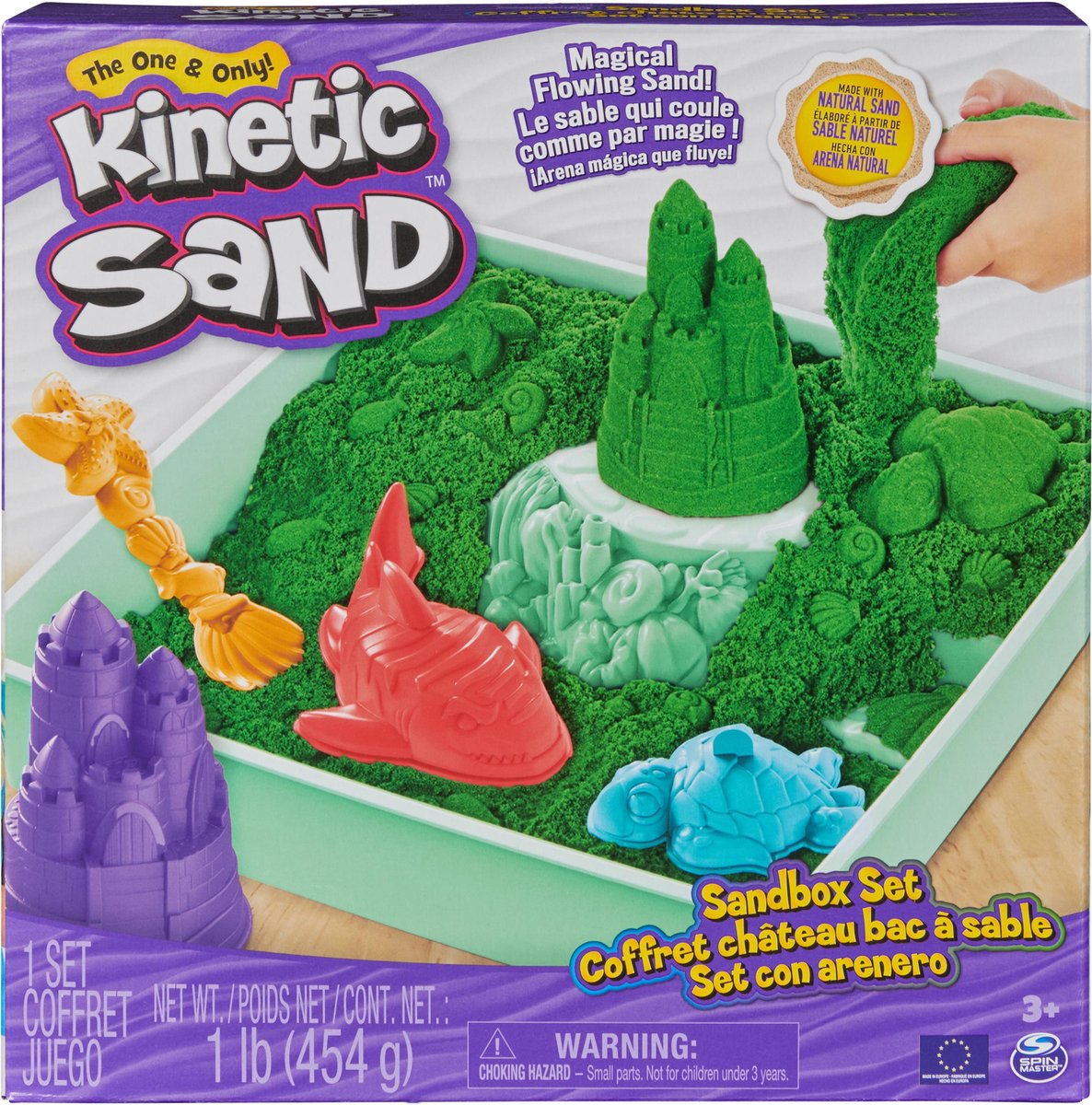 Caja de arena de arena cinética de spinmaster verde