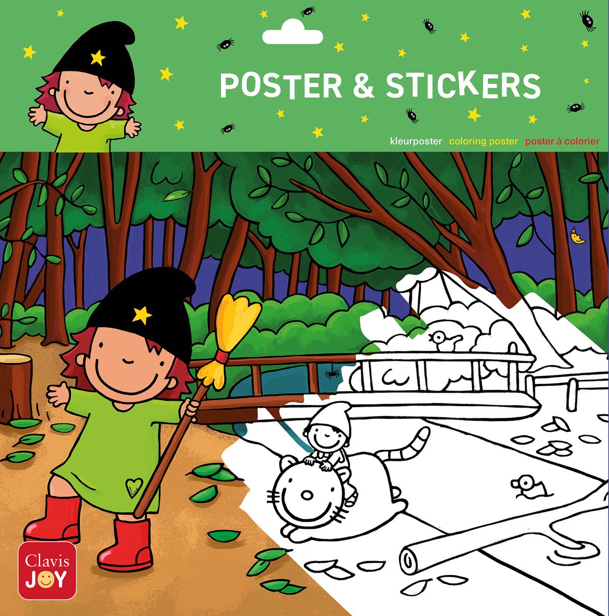 Clavis Joy poster da colorare strega Mimi nella foresta