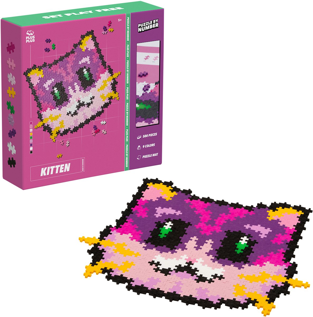 Plus plus plus-plus puzzle per numero gatto gatto 500 pezzi (3960)