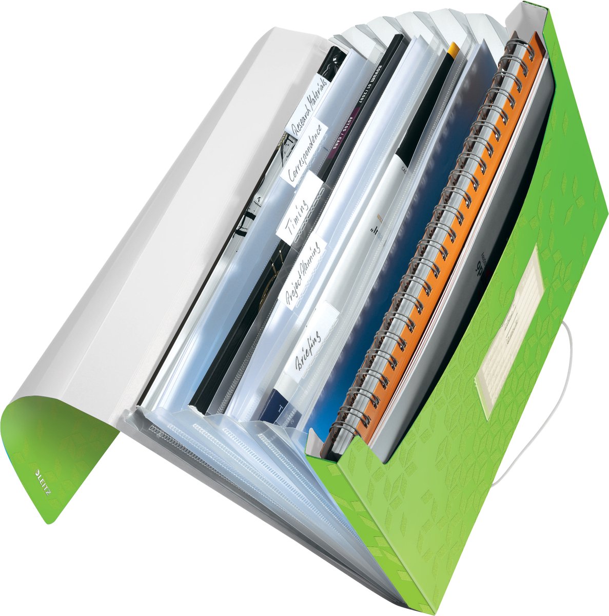 Cartella Leitz wow project pp - con 6 scomparti - verde