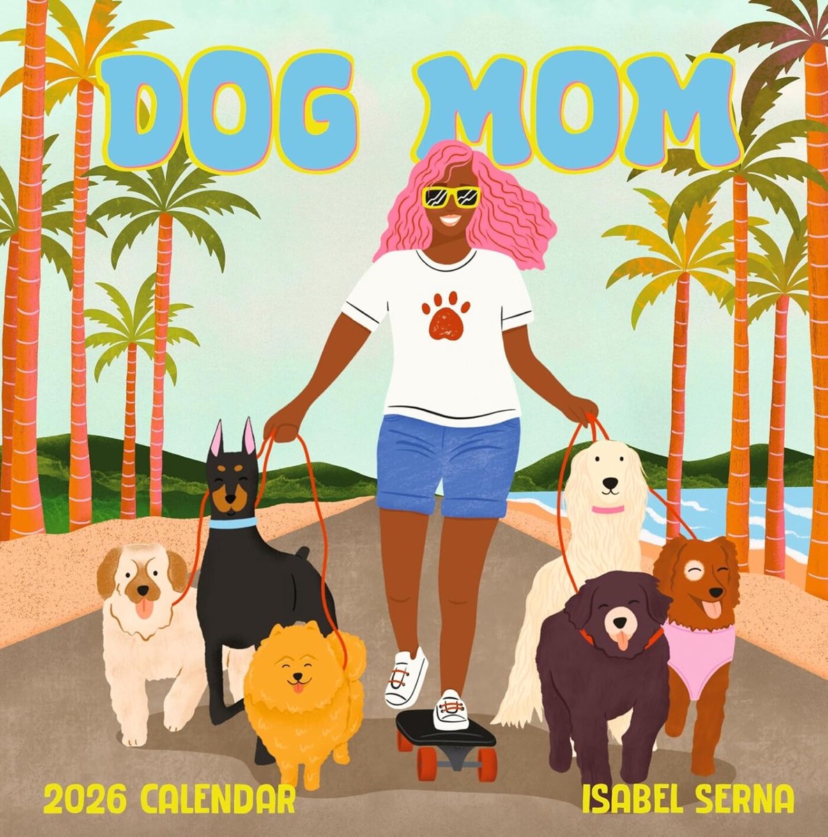 Calendario de pared mamá perro 2026