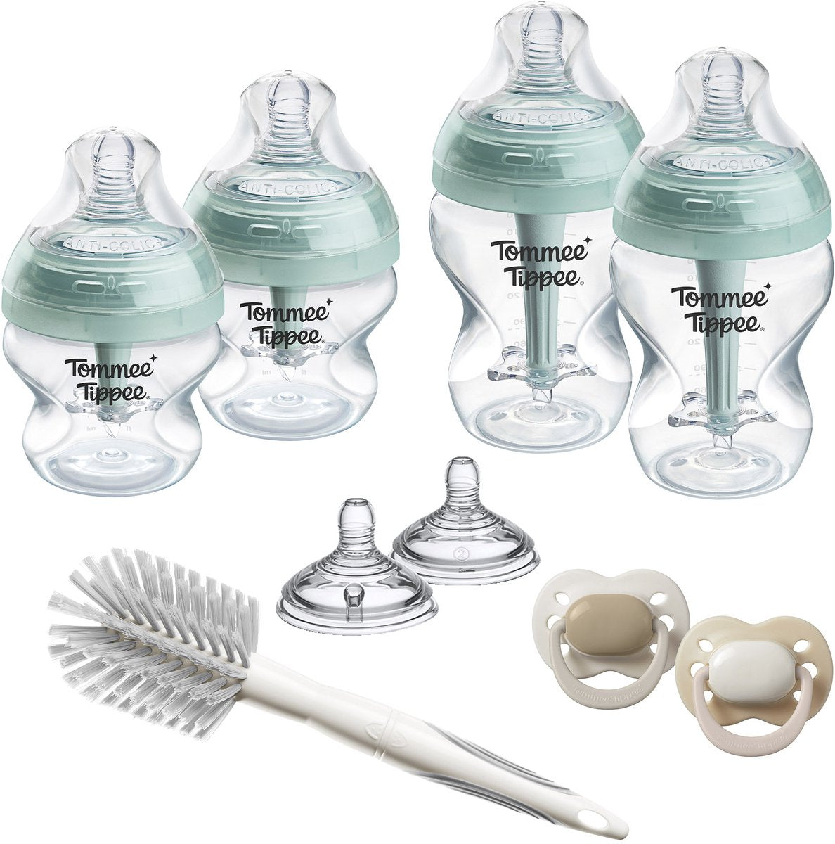 Set iniziale per biberon e tettarelle anti-coliche avanzati Tommee Tippee - Biberon da 150 ml e 260 ml per neonati - 0 mesi+