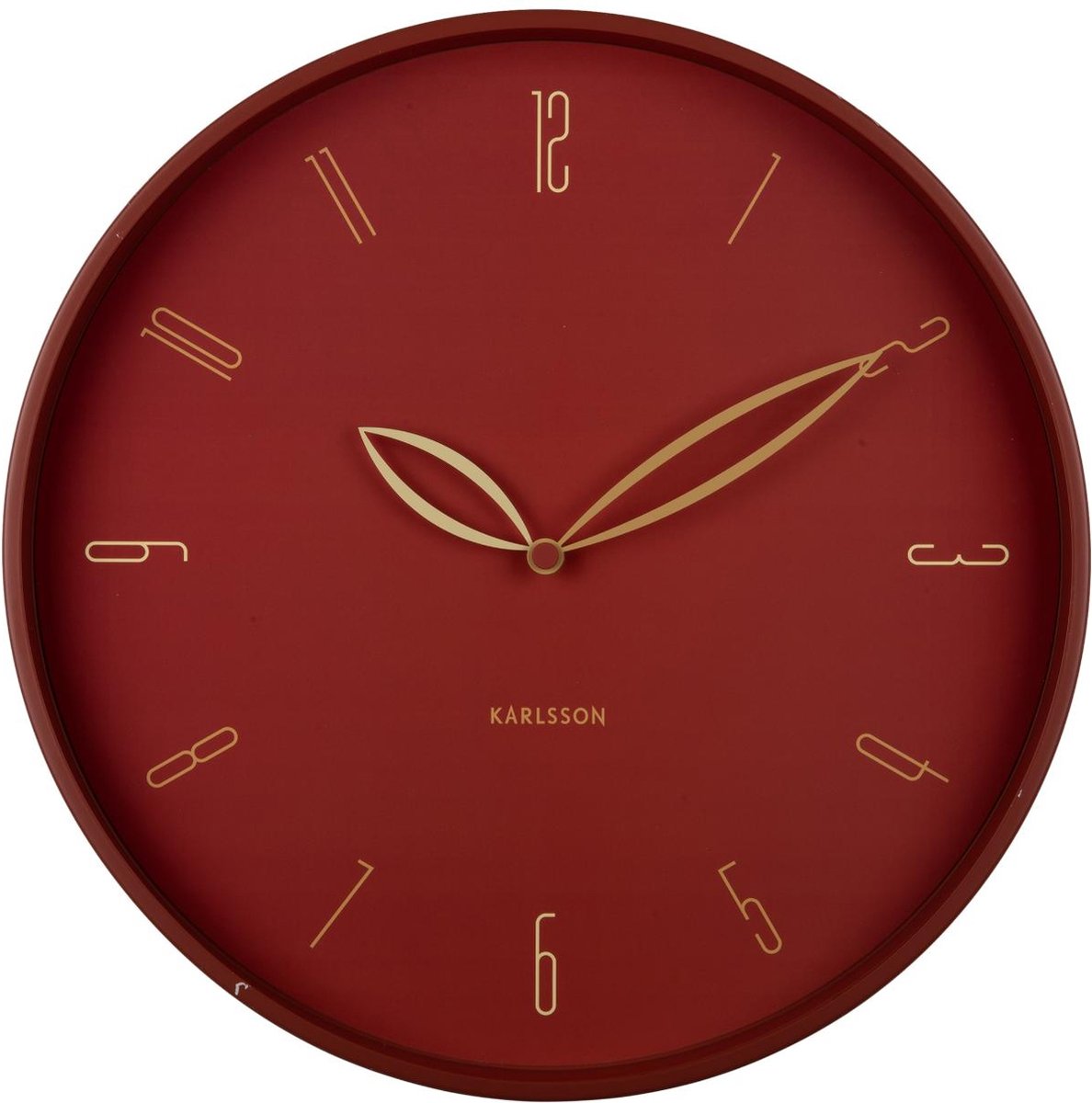 Orologio da parete Karlsson petali - rosso - ø40cm - orologio da parete scandinavo