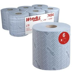 Carta per pulizia Wypall 7494 a estrazione centrale blu