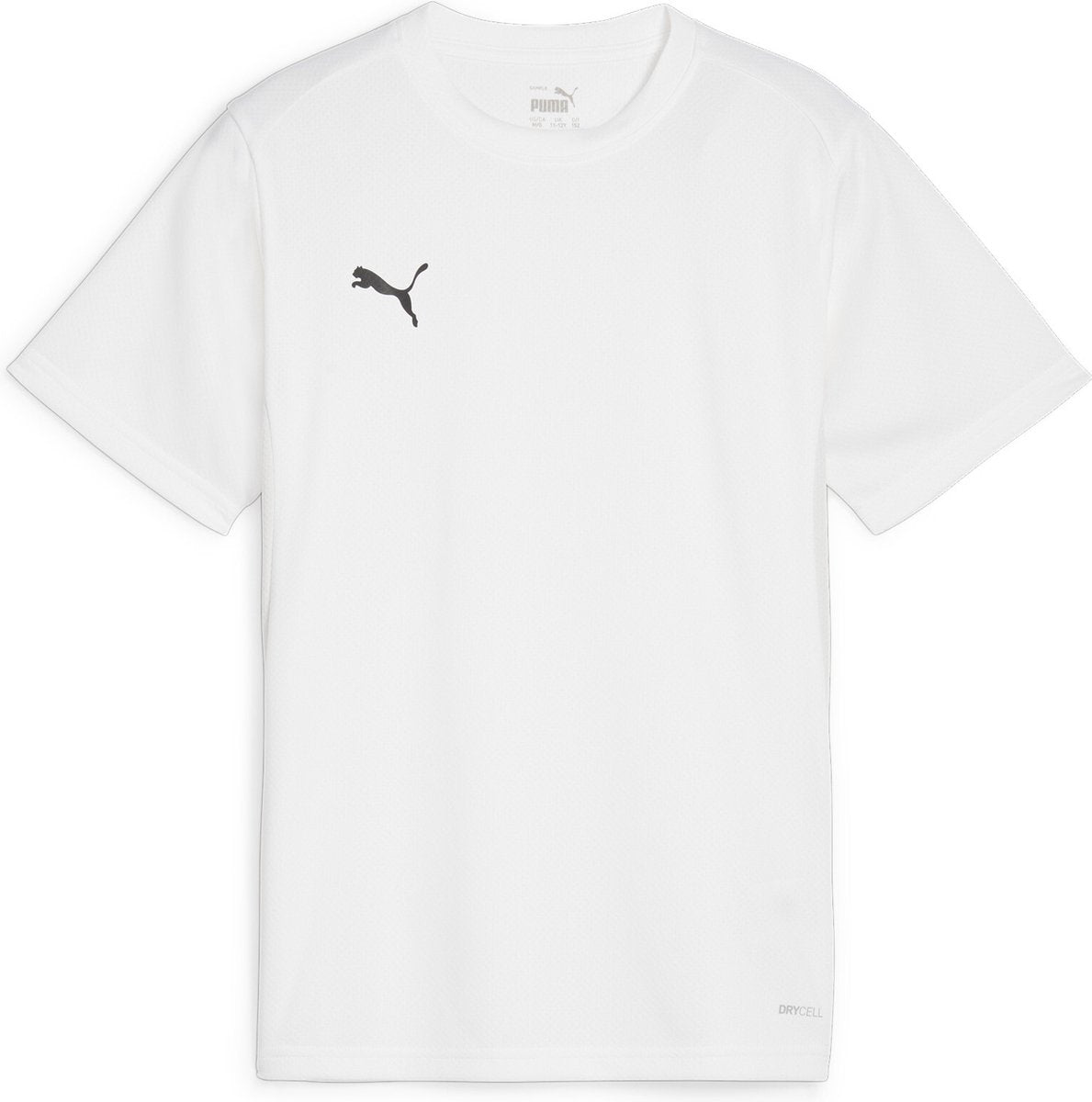 Puma teamgoal jersey jr jongens sportshirt - white- black-feather gray