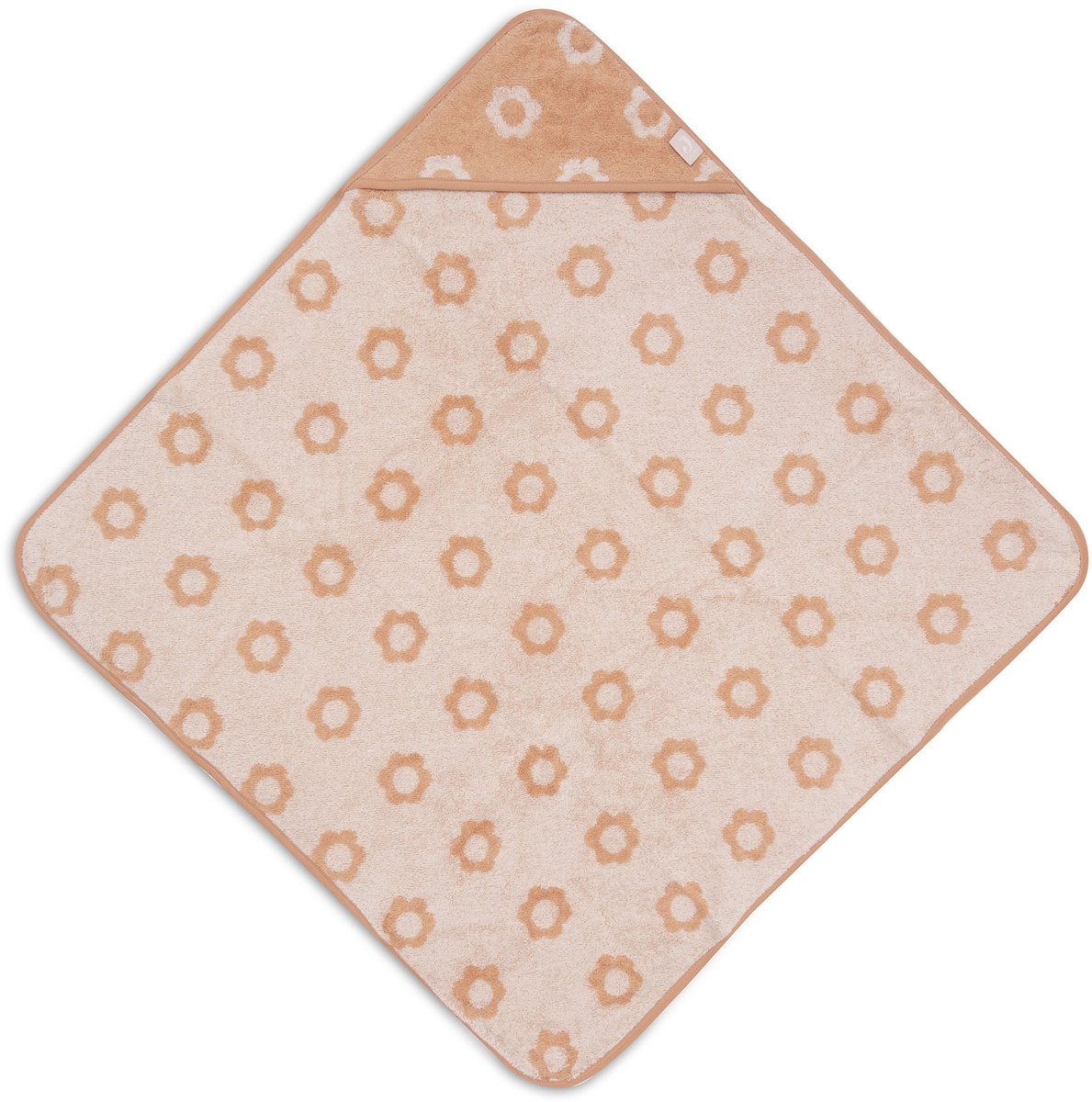 Mantella da bagno Jollein baby - jersey spugna - 75x75 cm - jacquard - fiore