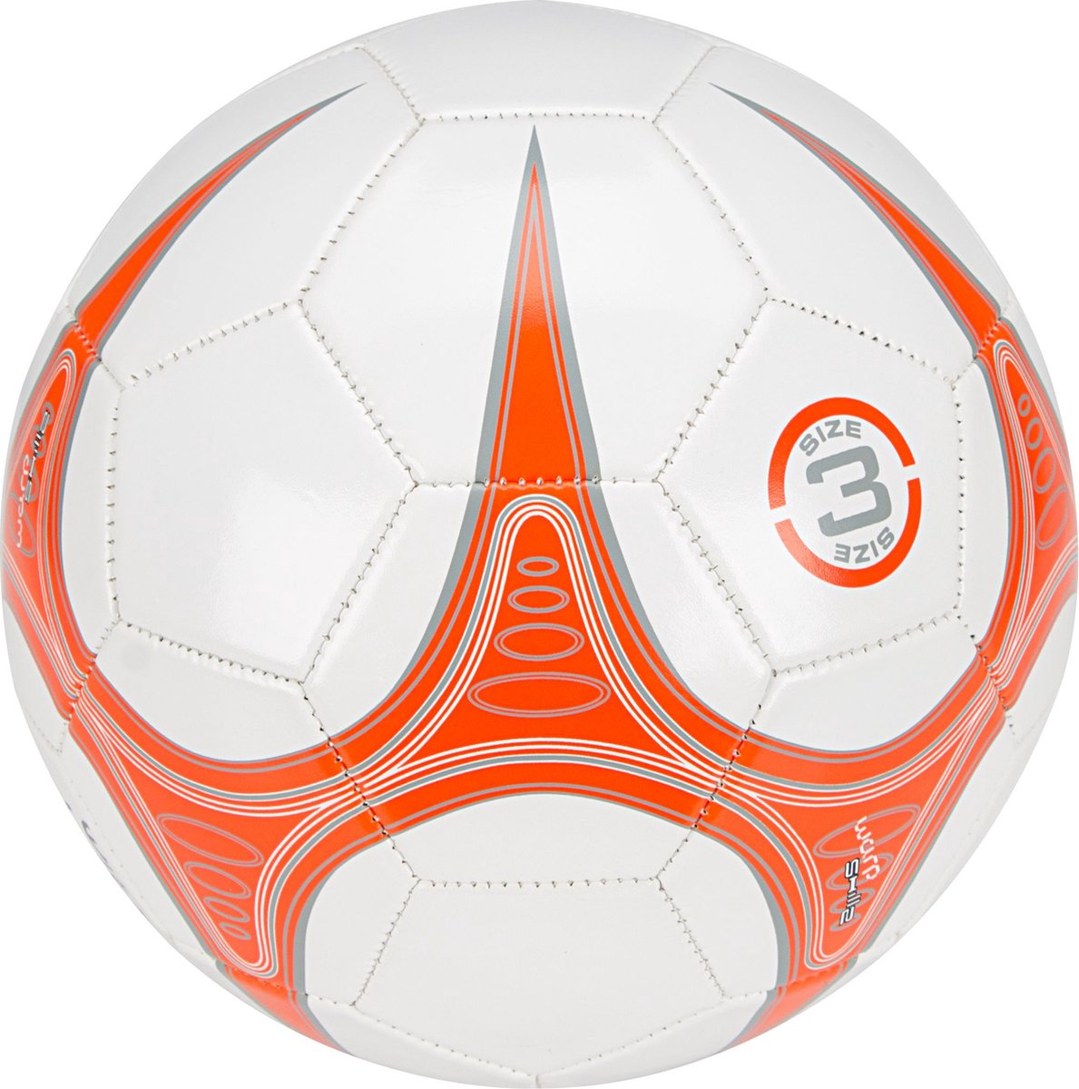 Get go mini voetbal - warp skillz 3 - wit oranje - maat 3