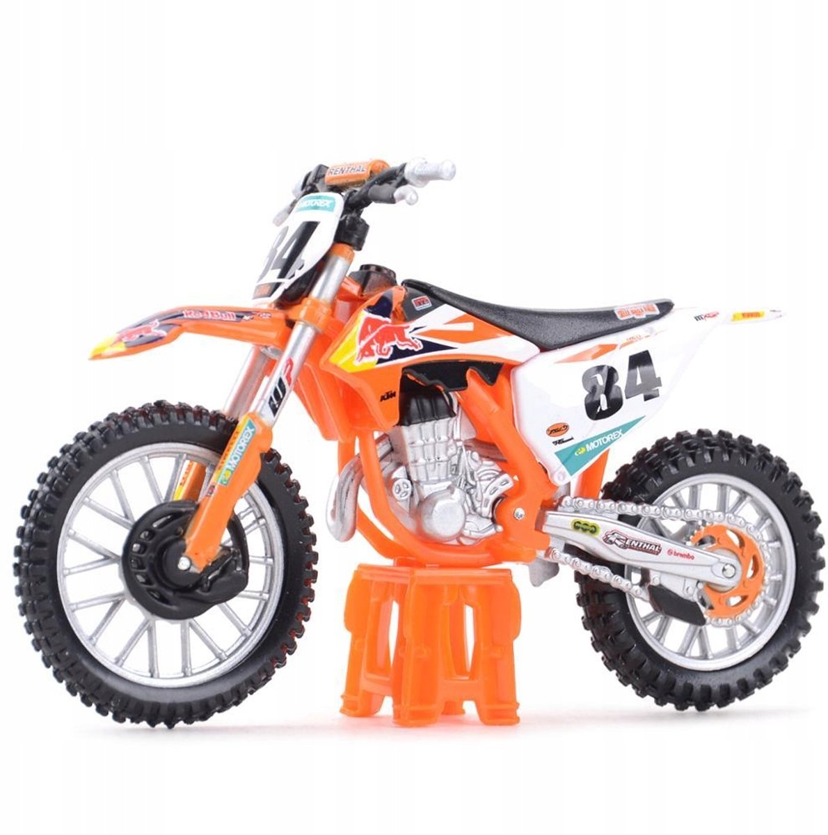 Bburago ktm 450 sx-f #84 jeffrey herlings schaalmodel 1:18