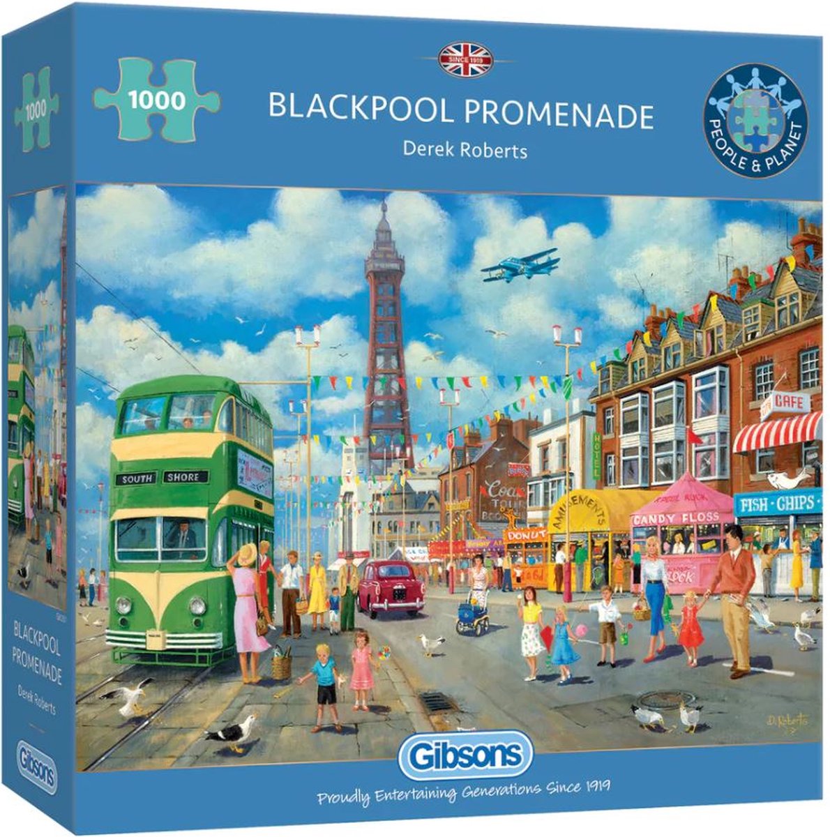 Gibsons - Blackpool Promenade (di Derek Roberts) - 1000 pezzi 68×49 cm (l×a) - puzzle per adulti